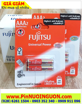 COMBO mua 01HỘP 20viên (10vỉ loại 2viên) Pin đũa AAA 1.5v Alkaline Fujitsu LR03-FU-W chính hãng, Giá chỉ 229.000đ/ HỘP 20viên